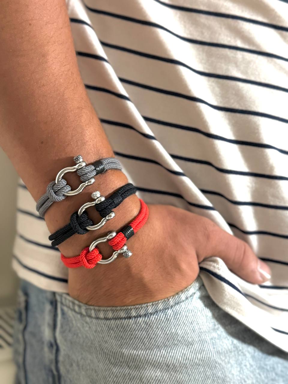 دستبند طرح امگا مدل طنابی اسپورت دخترانه و پسرانه