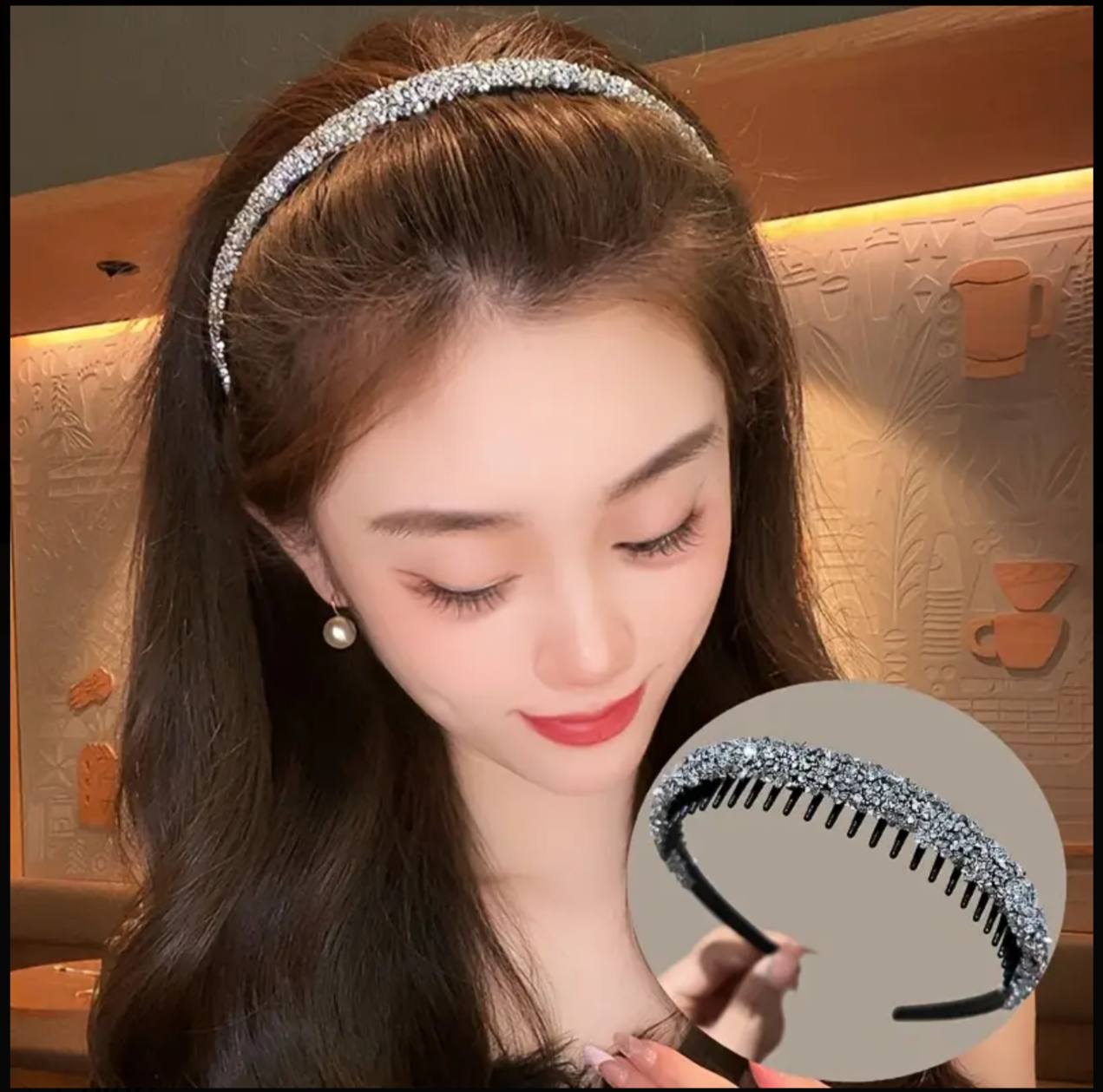 تِل سر نگین سوارسکی دارای شانه تقسیم