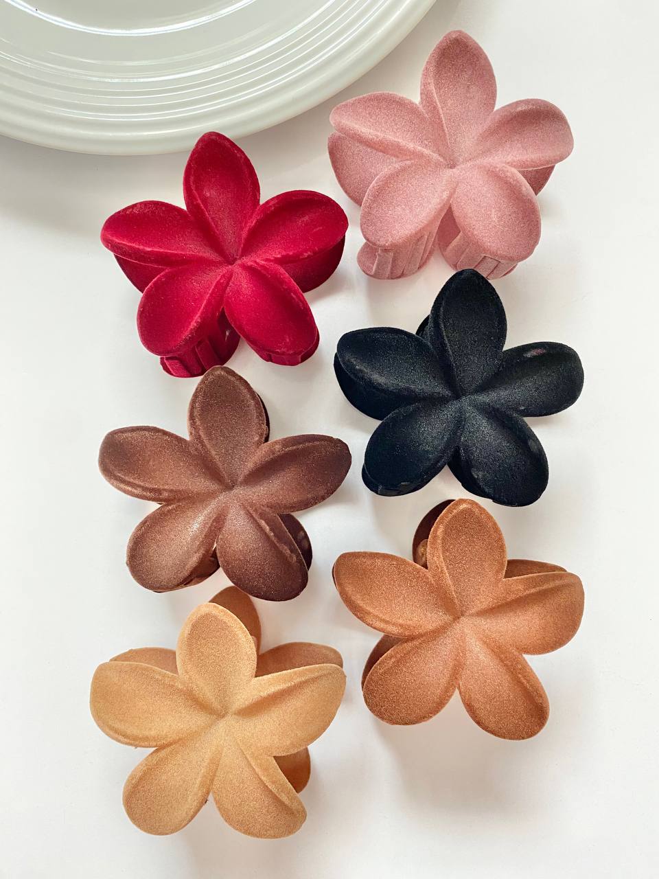 کلیپس پلومریا مخمل سایز بزرگ