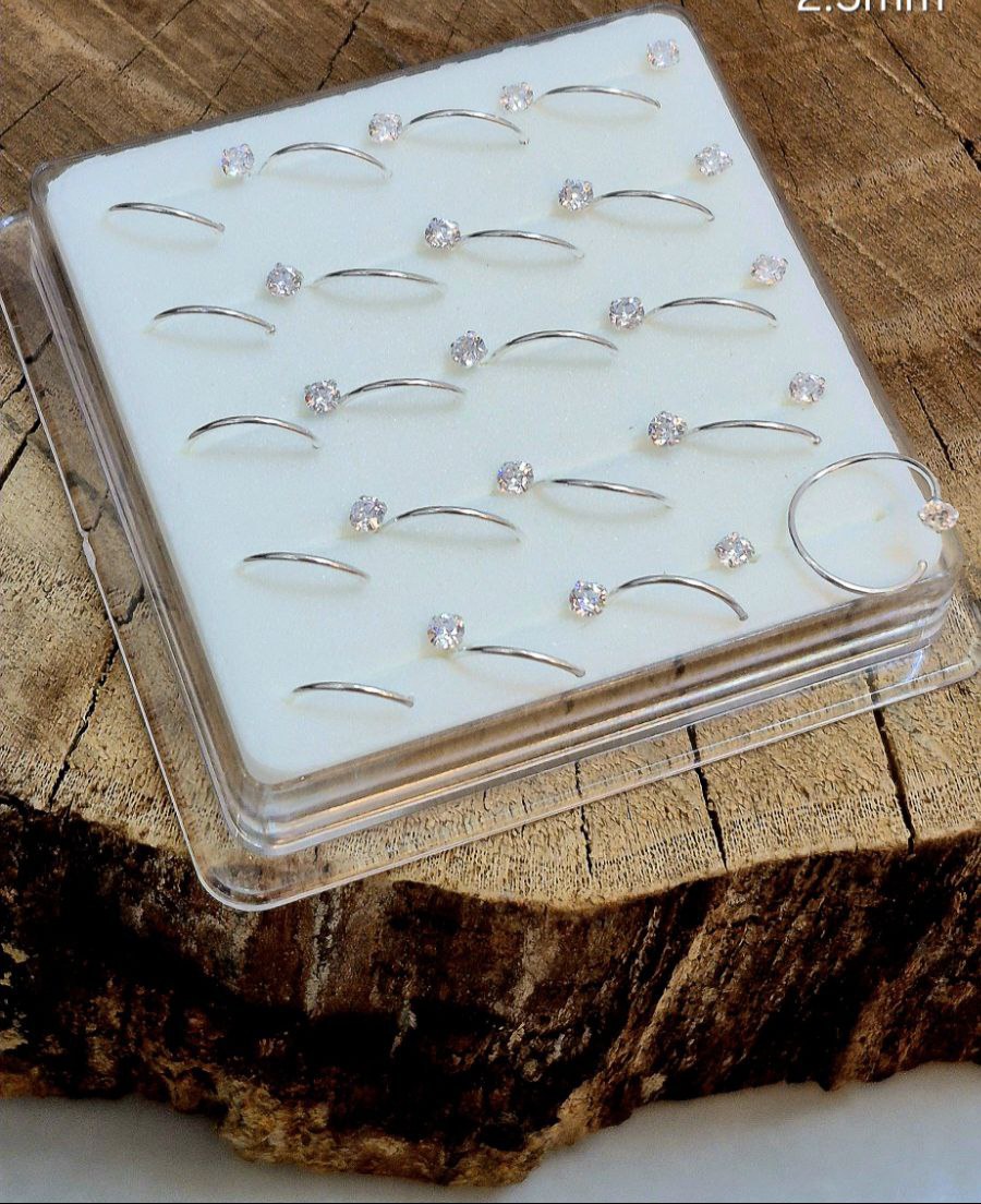 پیرسینگ بینی حلقه ای میخ نقره ضدحساسیت