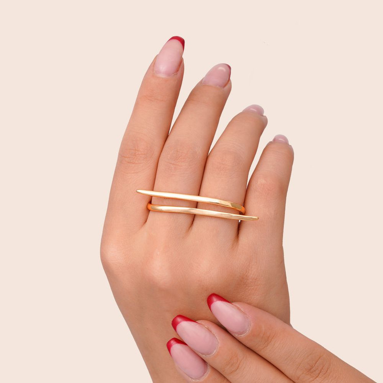 انگشتر طرح فشن رنگ ثابت