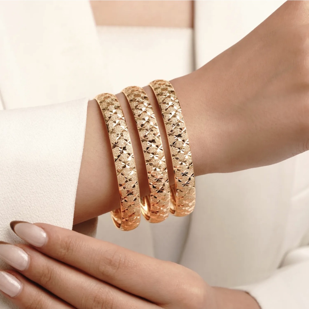 النگو طرح طلا با آبکاری طلا